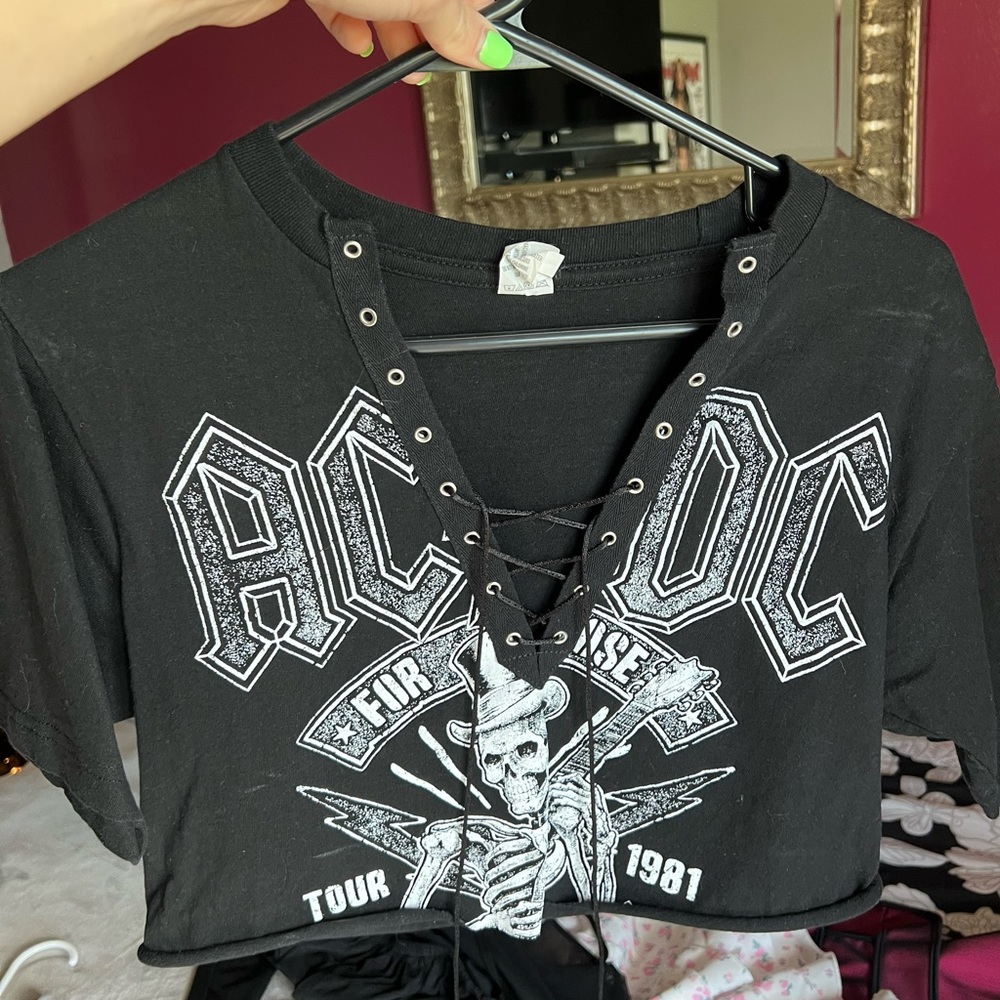 ACDC cropped t shirt from OOTDfash